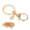 50pcs Link Clasp Keychain Hook Accessory Golden Extension Link Lobster Clasp for Car Key
