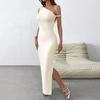 Women's Spring/Summer 2025 Sexy Socialite Asymmetric Off-Shoulder Long Dress