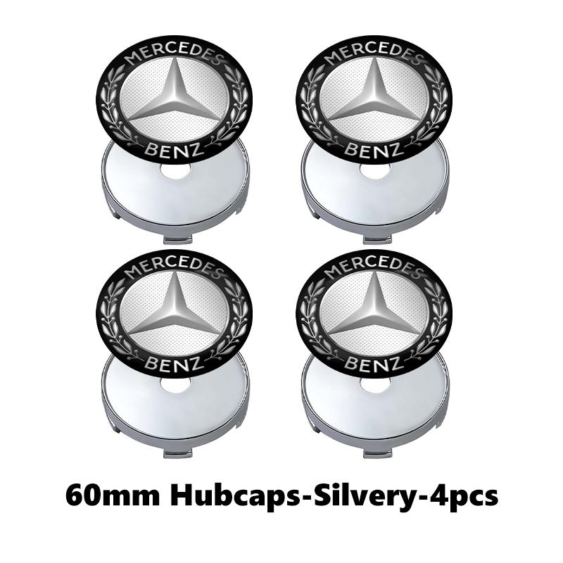

For Benz 4PCS Car Emblem Wheel Hub Center Cap Badge Covers Sticker Accessories CLS SLK Sport ML C200 C260 C300 W205 CITAN VITO