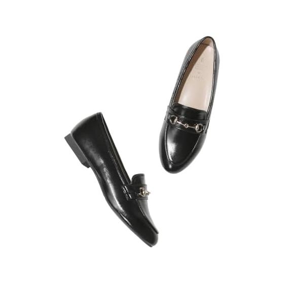 ROPE PICNIC Women s ROPE PICNIC PASSAGE by HARUTA/Flat loafers with wrinkle enamel bit Loafers