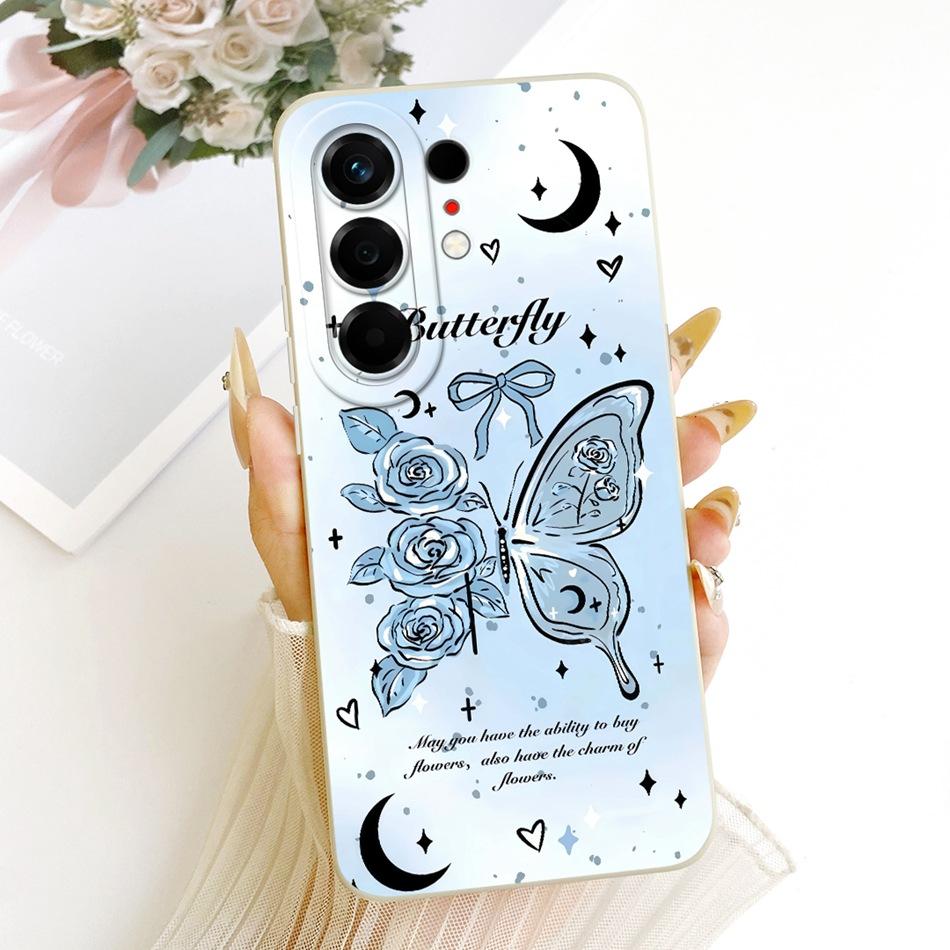 Für Tecno Camon 50 Pro 4G CN5c Niedliche Katze Blume Cartoon Handyhülle Für Tecno Camon 50Pro 4G Weiche Silikonhüllen Stoßfänger