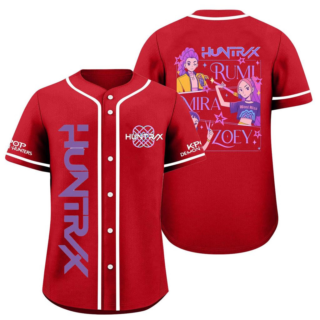 Children's Casual Cartoon Print Short-sleeved Baseball Jerseys Children's Sportswear Top