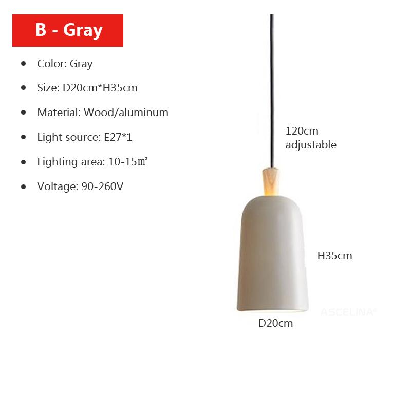 Nordisk LED Pendellampe Tre Hengelampe Svart Hvit For Soverom Spisestue Bakgrunn Hjem Innendørs Belysningsarmaturer