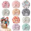 Baby Hat Unisex Newborn Muslin-Hat Big Bowknot Brimless Hat Infant Windproof Headwear Newborn Hat Spring Warm Headdress