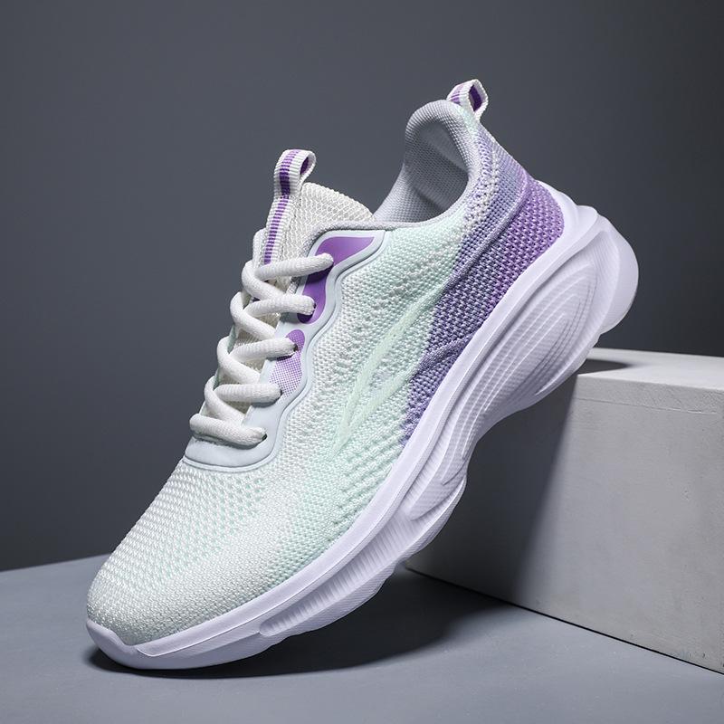 Brand Sports Shoes Women's Mesh Breathable Running Shoes Lightweight Shock Absorption High School Entrance Examination Physical Test Racing Training