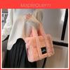 Nuova Borsa a Tote in Peluche Moda Autunno Inverno 2023 Per Donna Taglia Grande Stile di Strada Borsa a Tracolla