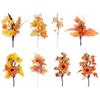 Thanksgiving Autumn Maple Leaf Decoration Accessories Halloween Pumpkin Pine Cone Decor Props Simulation Leaf Cuttings