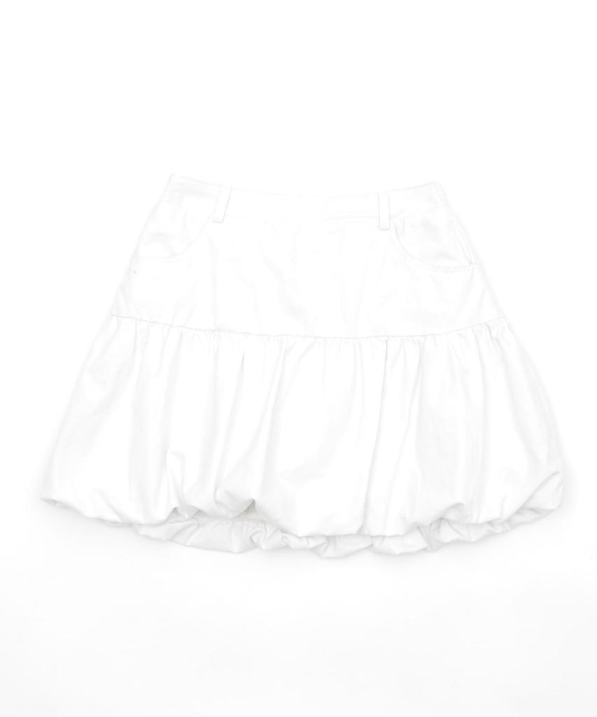 Balloon Mini Skirt Pants Clothes Miniskirt Girly F White [WEGO] Women's