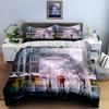 Romantic rainy street Bedding Duvet cover sets Duvet covers Pillowcases gifts (1 * Duvet Cover 2 * Pillowcases, without duvet insert)