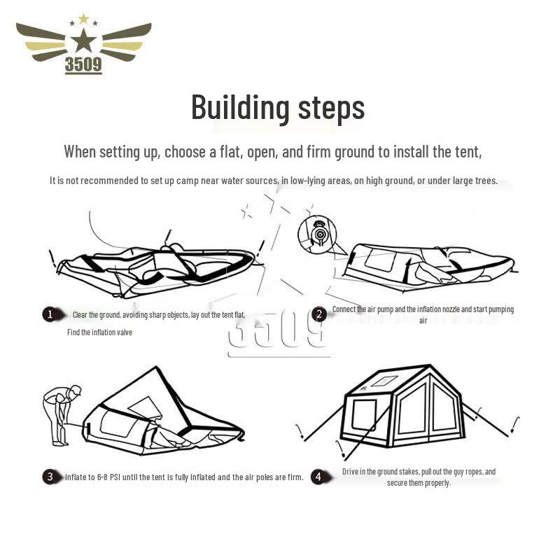 3509 Inflatable Cotton Camping Tent