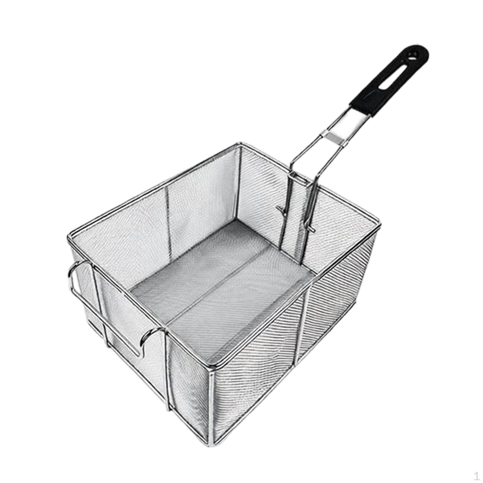 

Deep Fry Basket Frying Serving Portable Handle Strainer for Chips Restaurant Home