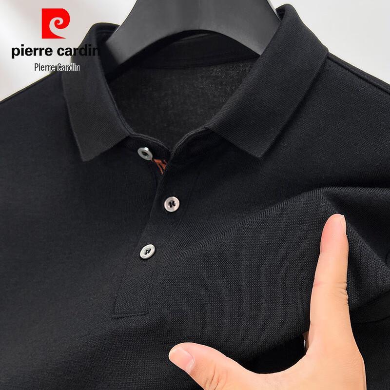 Pierre Cardin Men's Long-Sleeve Cashmere Silk Blend Polo Shirt