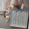 1 Stück Silikon Schleife Nagelkunstform Rosenblüten-Strauß-Stil Hochtransparent 3D-Nageldekorationen Nagelanhänger DIY Maniküreform