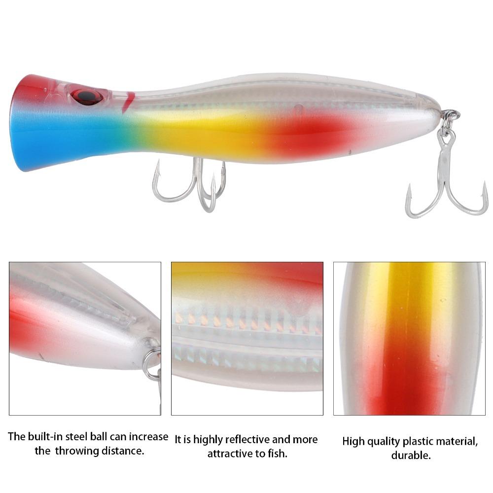 

165mm opwater Fishing Lure Plastic Artificial Popper Baits Large Predator Fish Colorful