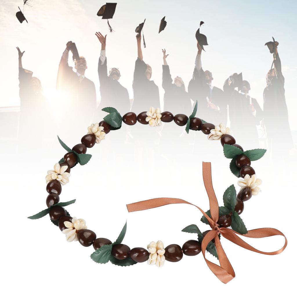Kukui Nöt Lei Halsband Elegant Modernt Handgjort Studentexamen   Kukui Nöt Lei Halsband för Studentexamen   Fest