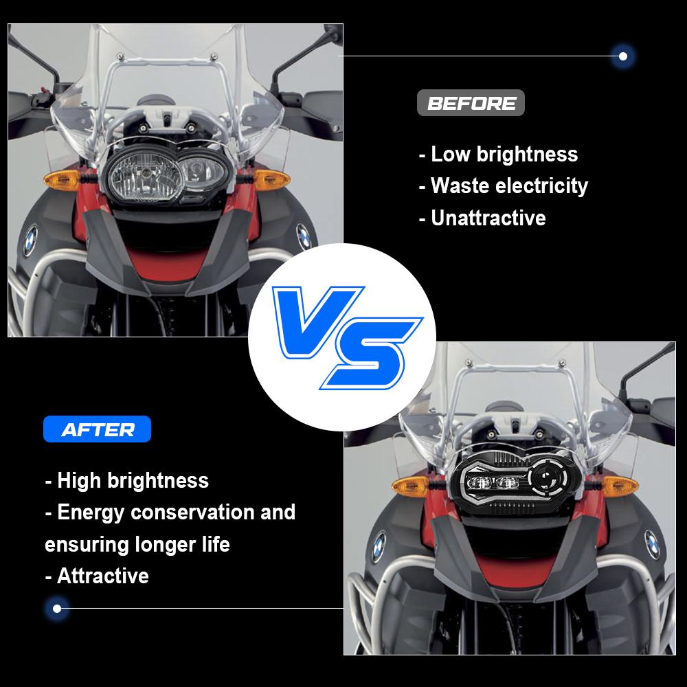 LED Headlight Angel Eye E24 MARK for BMW R 1200GS ADV Adventure R1200 GS Motorcycle DRL Lights Upgrade Headlamp R 1200GS ADV