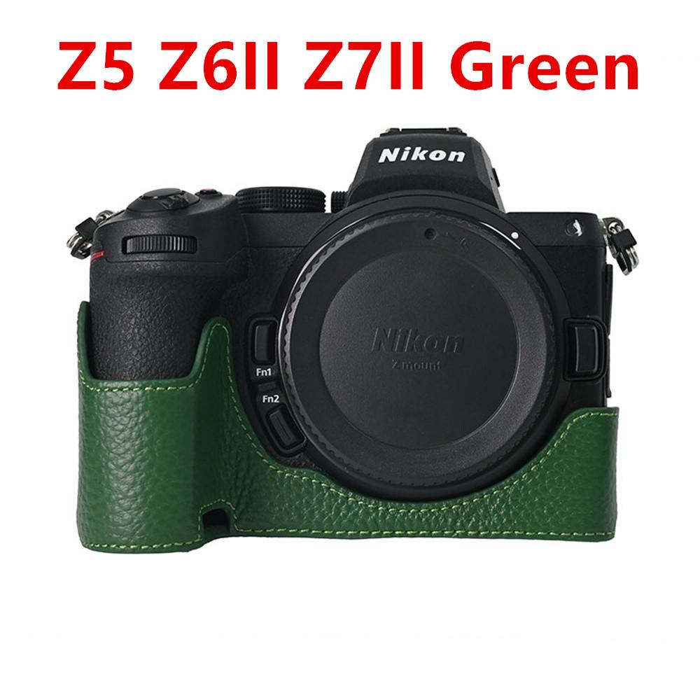 Echte Leder Halbe Kameratasche für Nikon Z6III Z6II Z7II Z5 Z50II ZF Zf Akkufach Kamera Körperabdeckung