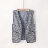 Vest for Women Cotton Sleeveless Tops Knitted Denim Vest Vest Oversize Prints Casual Buttons Vest