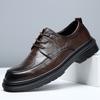 Hochwertige Lederschuhe Herren 2025 Frühling reines Leder neu Businesskleid Leder atmungsaktiv lässig Trauzeuge Hochzeitsschuhe