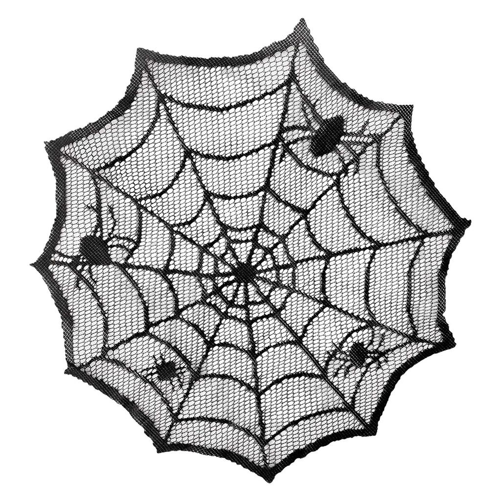 Halloween Black Lace Placemats for Dining Table Party Decorations