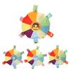 Flying Disc Soft Dog Toy Rainbow Plush Flying Saucer Pet Toss Toy with Bell Interactive Outdoor Training Puppy Chew Toy for Small Medium Large Dogs