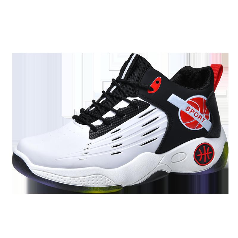 Autumn New Outdoor Youth Basketball Shoes Mid-top Lace-up Thick-soled Breathable Fashion Sneakers