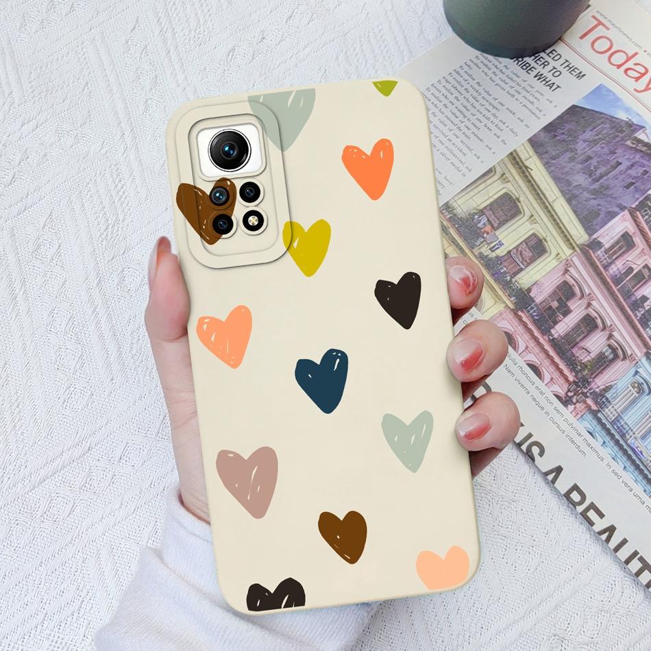 For Redmi Note 12 Pro Plus Case Love Heart Soft Liquid Silicone Full Protection Phone Cover For Xiaomi Redmi Note12 12Pro 4G 5G
