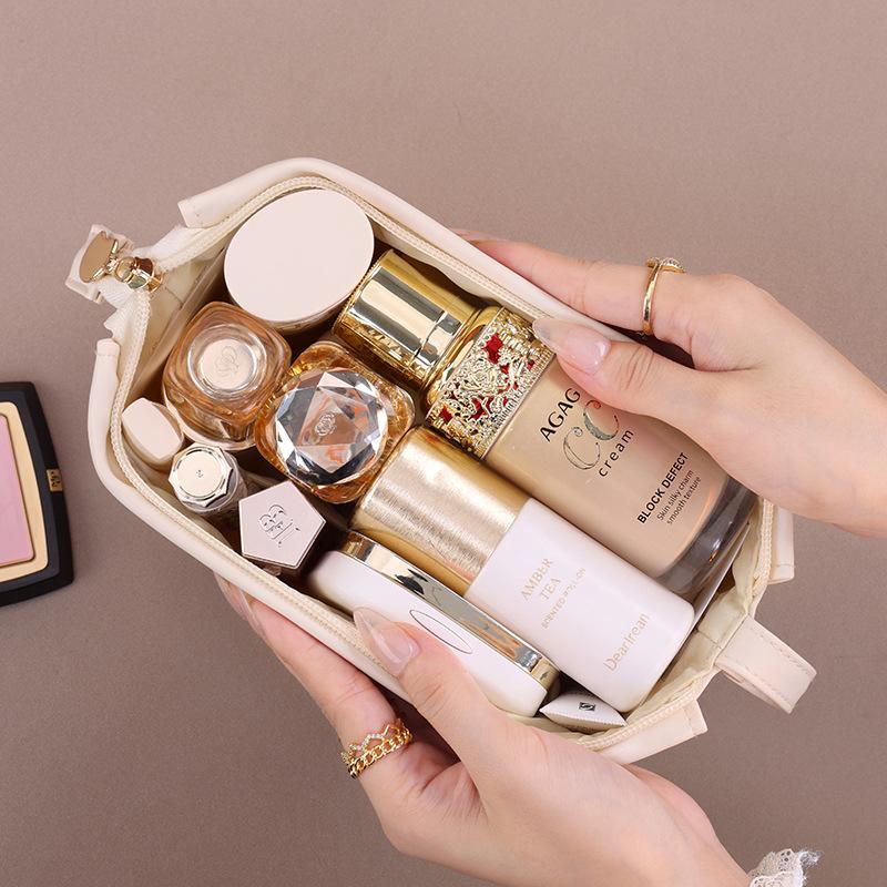 New High-end Cosmetic Bag Letter Zipper Small Travel Bag Waterproof Large Capacity Storage Bag Portable Simple Square Women Bags