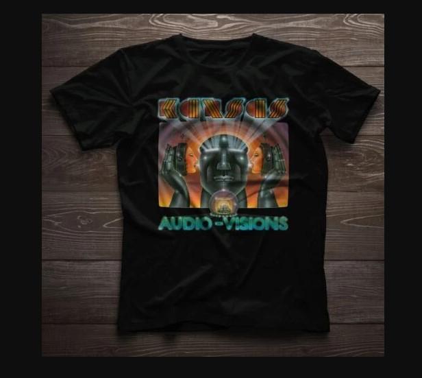 

Футболка Kansas Band Rock Audio Visions Album, размер S-4XL 4XL