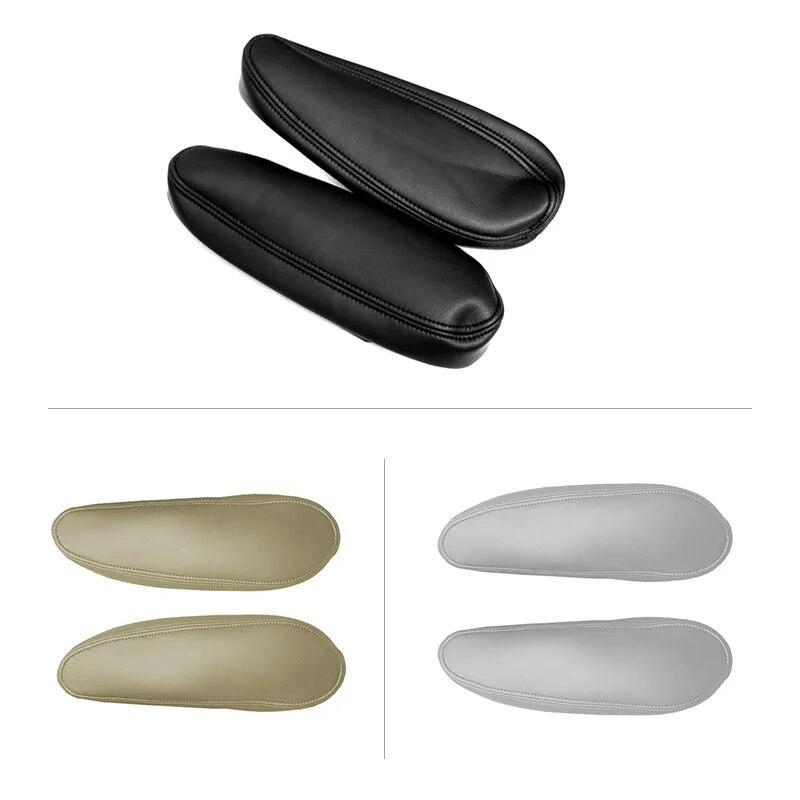 Soft Leather Armrest Cover For Chevrolet / Chevy Tahoe Suburban Escalade 2000-2006 2pcs Side Seat Armrest Handle Cover Skin Trim