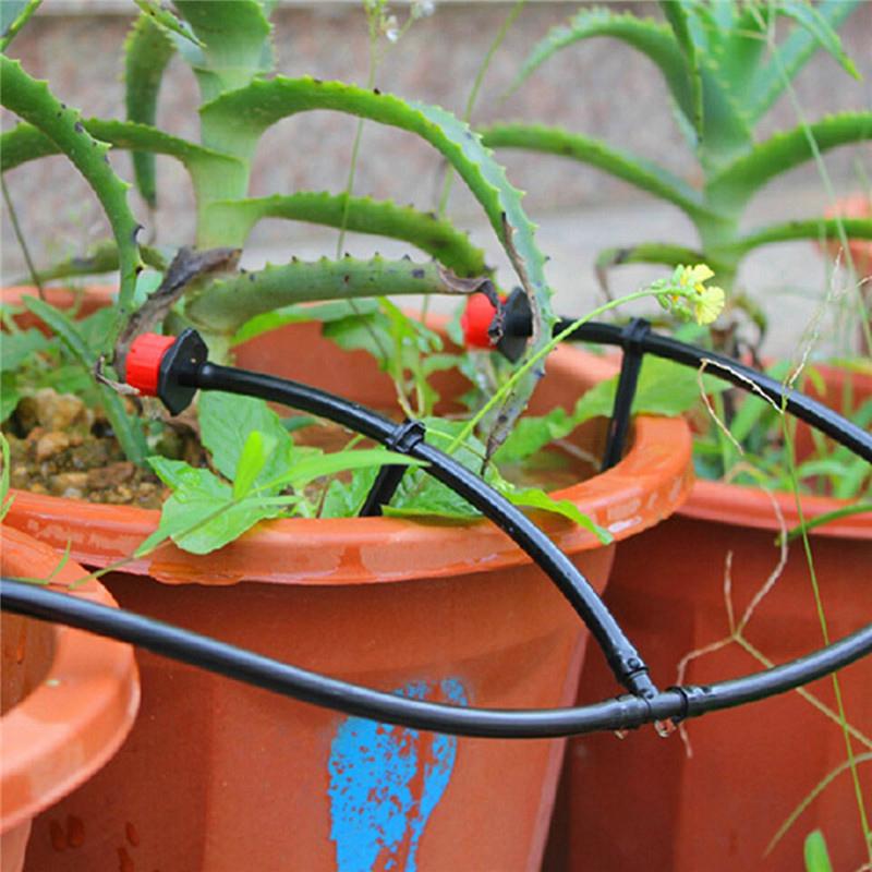 50PCS 1/4'' C-type Hook Fixed Stem Support Holder Stakes for 4/7mm Hose Flowerpot Drip Irrigation Fitting Greenhouse