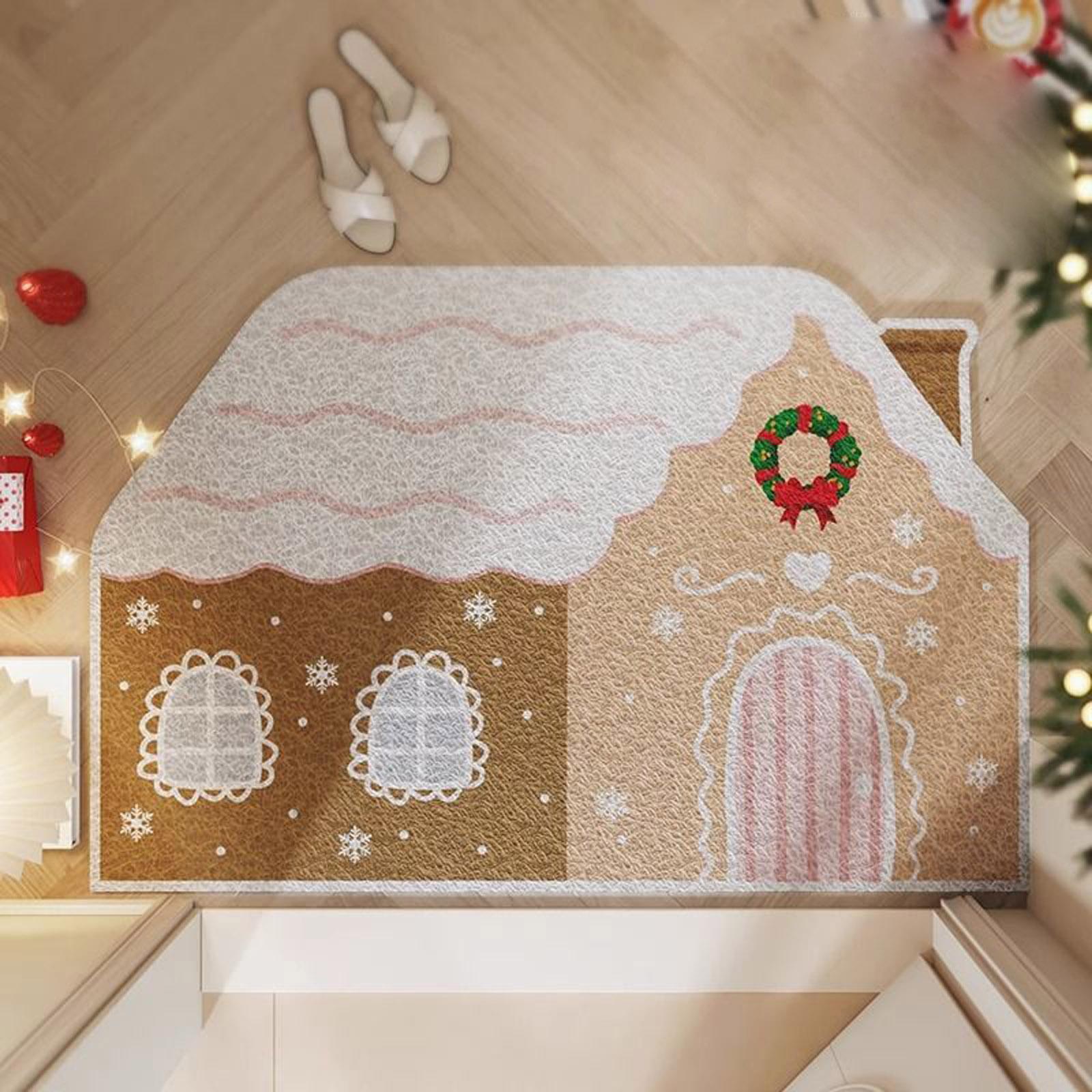 

Дверные коврики Грязеотталкивающие Коврики для крыльца Рождественские Можно резать ПВХ Кольцо из проволоки Напольные коврики Наружные Коврики для удаления грязи One Size