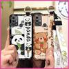 Phone Holder Protective Phone Case For ZTE Blade A53 Pro Durable Cute Back Cover Lanyard Anti-dust Fashion Design Ring