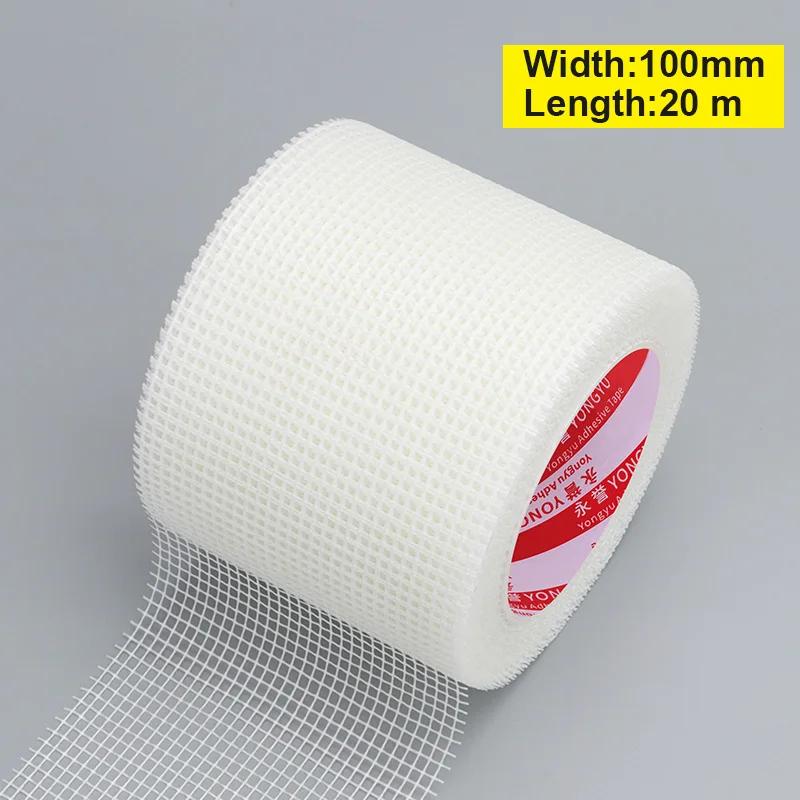 Grid Self adhesive wall crack prevention mesh with glass fiber mesh cloth cover gypsum alkali resistant tape wall crack repair
