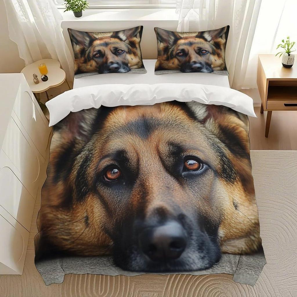 Pet Dog Hound Pattern Bedding Sets Cute Puppy Print Duvet Cover Bed Comforter Set Exquisite Bed Supplies Set Luxury Gift