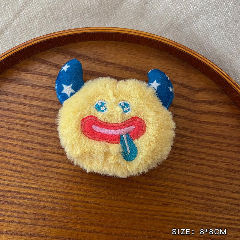 Japanese Kawaii Sunflower Panda Plush Brooch - Adorable Pin for Clothes, Bags, and Accessories.