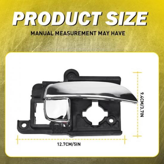 Inner 2X Handle Door For Hyundai 2007-2010 Rear Front Side Elantra RIGHT Chrome