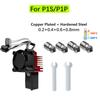 Für Bambu Lab P1S Hotend Komplette Baugruppe Upgrade Gehärteter Stahl Extruder-Kit Für X1 X1C P1P P1S Lüfterdüse X1 Carbon Hot End