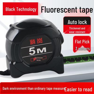 Vysoce kvalitní, nárazuvzdorný fluorescenční svinovací metr - 5 m, 7,5 m, 10 m, samosvorná ocel, odolný proti opotřebení
