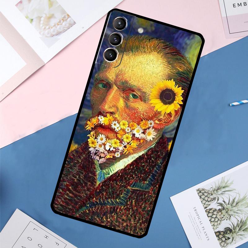 Paintings Starry Night Van Gogh Case For Samsung Galaxy S25 Ultra S21 S22 S23 S24 Ultra S9 S10 Plus S20 FE S25 FE Back Cover