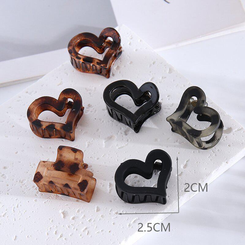 Coffee-Colored Matte Claw Clip for Wispy Bangs - Small Hair Accessory for Top of Head or Side Decoration