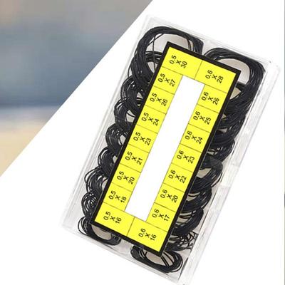 200 ks Gumové vodotěsné O-kroužky těsnění pro zadní pouzdro hodinek, opravné nástroje pro hodináře, tloušťka 0,5 mm/0,6 mm, špičkové balení v krabičce