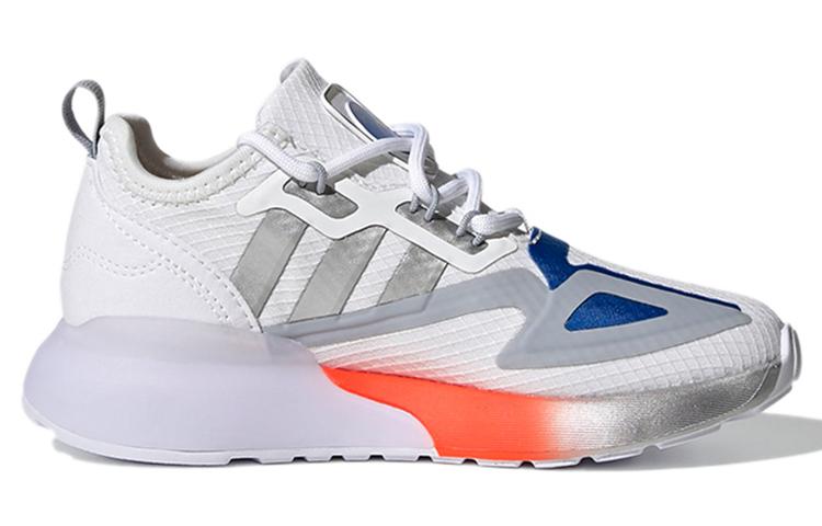 adidas Originals ZX 2K Breathable Low Top Kids Lifestyle Shoes White Gray Children Aged 3 7 Years Old H69032