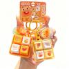 Stress Relief Capybara Lulu Fidget Keychain 4 Buttons Light & Sound Mini Keyboard Bag Charms Kids Squeeze Toy Anime Figure