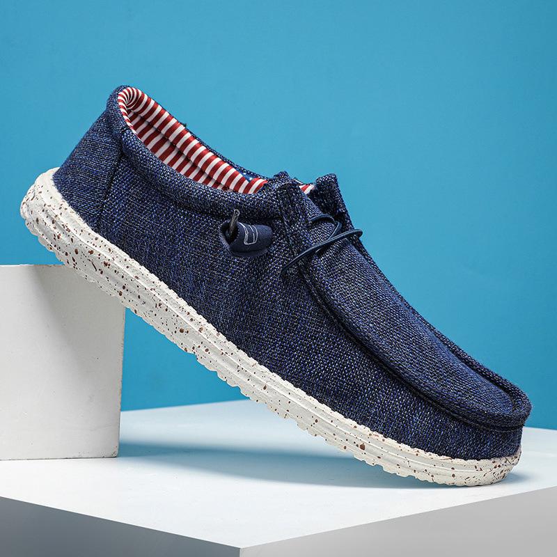 

Чоловічі великі розміри легкі повсякденні парусинові лофери в корейському стилі 50 синій