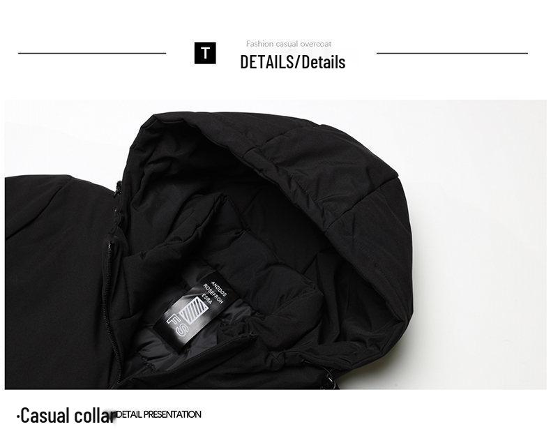 Abrigo con capucha de algodón de invierno: Cálido, Versátil, Disponible en Todos los Colores y Tallas para Hombres de Mediana Edad