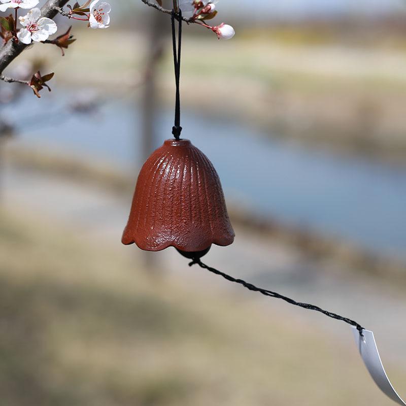 Cast Iron Wind Chime: Chinese & Japanese Style Retro Bells for Balcony or Outdoor Courtyard