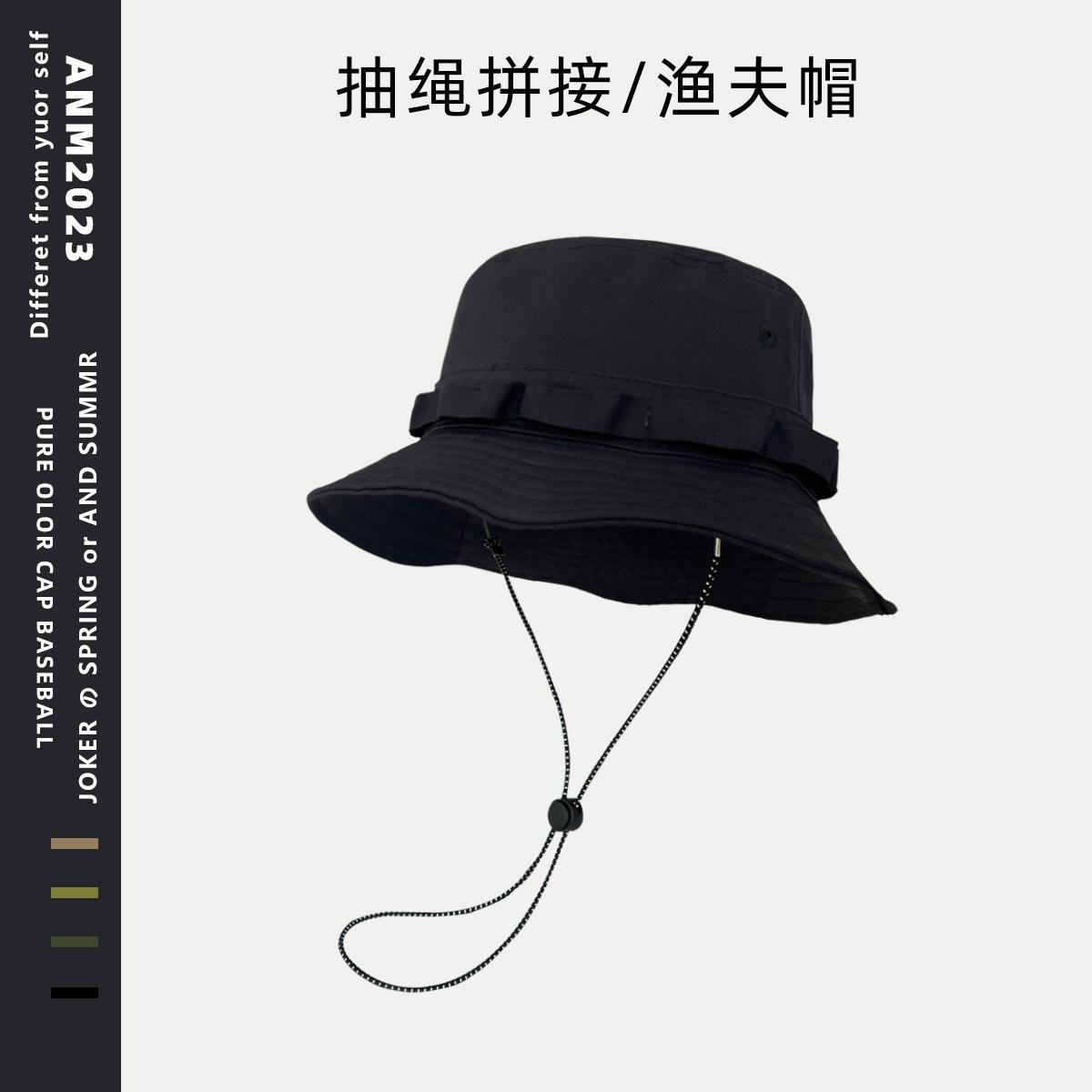 

Japanese Tooling Sunscreen Bucket Hat Summer Breathable Outdoor Mountaineering Fishing Hat Western Cowboy Hat чёрный