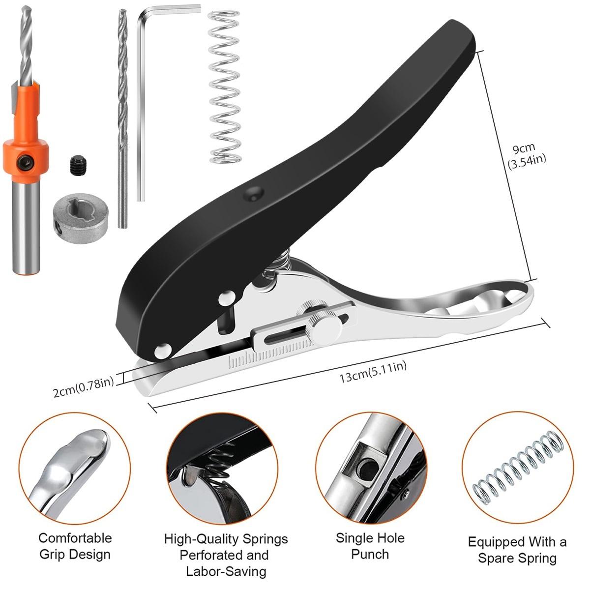

Single Hole Punch 8/15mm Hole Puncher Edge Banding Round Punching Pliers Paper Scrapbook Punches for Home Office School Supplies