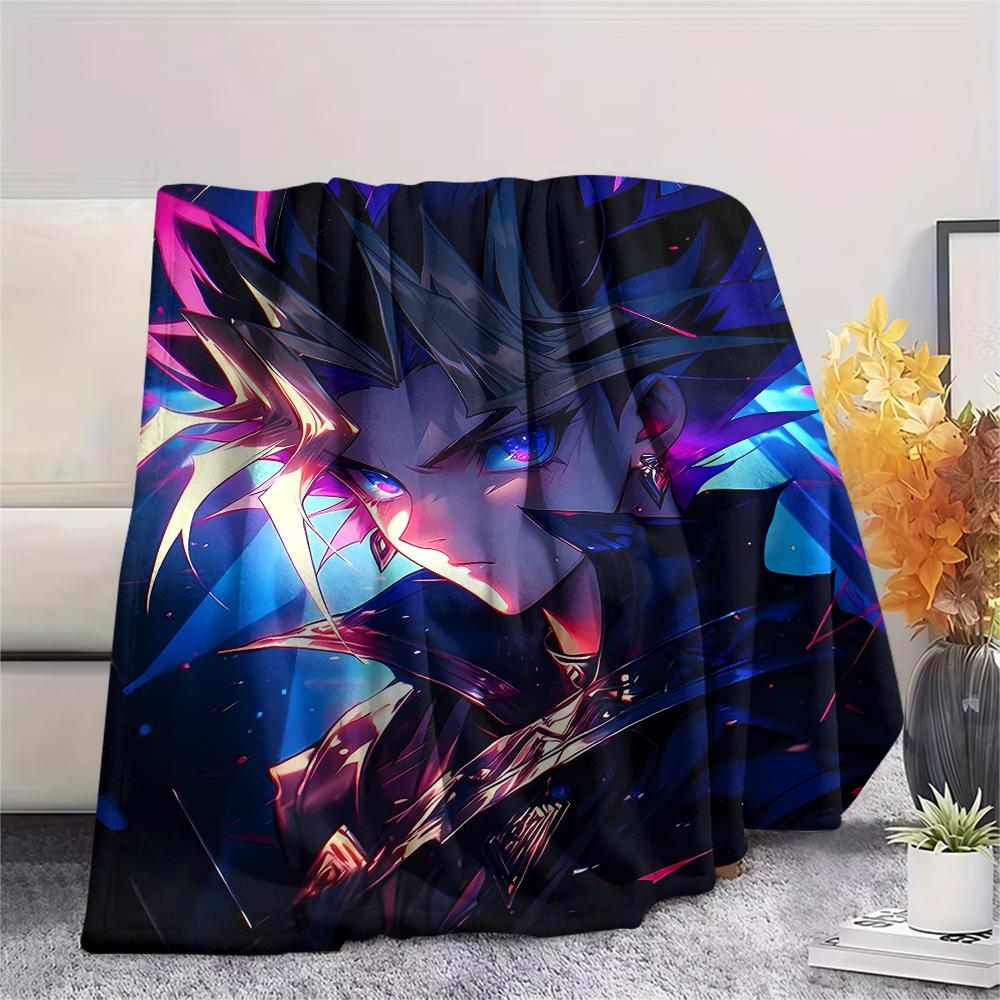 Yu Gi Ou Print Flannel Blanket,High quality Comfortable for All Seasons,Home Decor,Warmth and Comfort,Perfect for Christmas Gifts